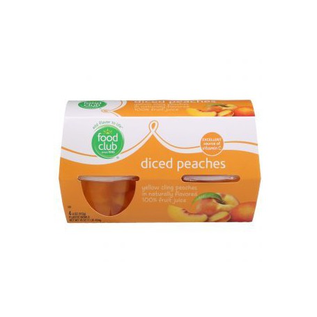 Food Club Diced Peaches in Jc Cups