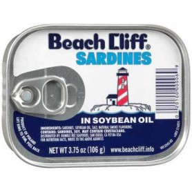 BEACHCLIFF BC SARDINE SOY OIL (3.75 OZ)