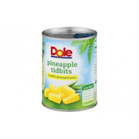 DOLE CANNED PA TIDBITS JUICE 20 OZ