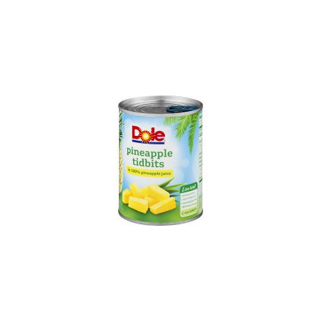 DOLE CANNED PA TIDBITS JUICE 20 OZ
