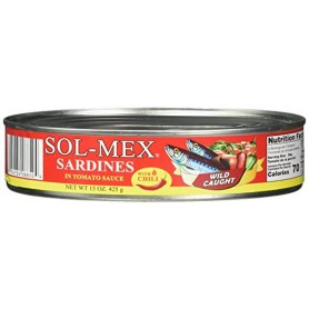 SOL-MEX SARDINES HOT TOMATO 15 OZ