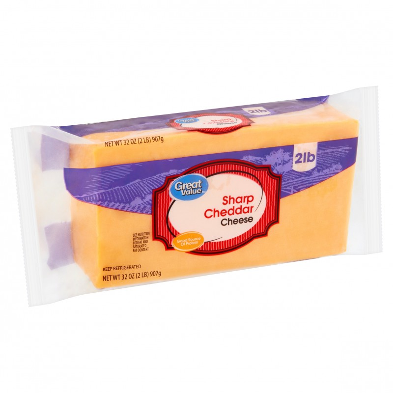 GREATVALUESHARPCHEDDARCHEESE16