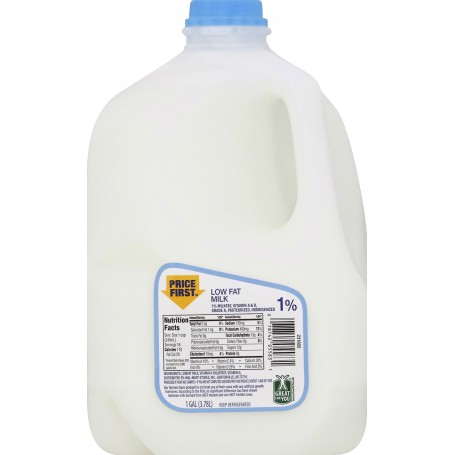 PRICE 1 % MILK (1 GAL)
