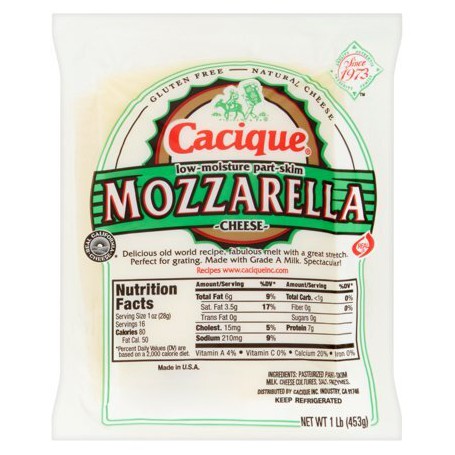 CACIQUE MOZZARELLA CHEESE (16 OZ)
