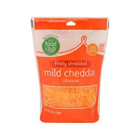 FOOD CLUB MILD CHEDDAR SHRED 8 OZ