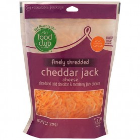 FOOD CLUB CHEDDAR JACK SHRED 8 OZ