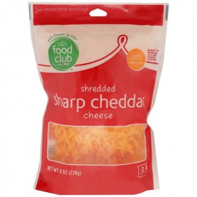 FOOD CLUB CHEDDAR SHARP SHRED 8 OZ