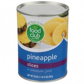 Food Club Pineapple Slices 20oz