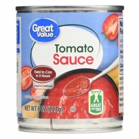 GREAT VALUE TOMATO SAUCE 8 OZ