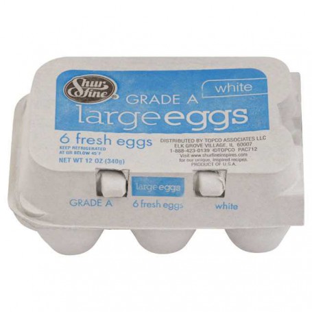 SHURFINE GRADE A LARGE 6 EGGS
