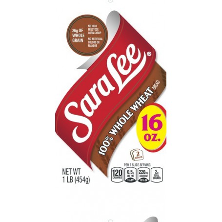 SARA LEE 100% WHOLE WHEAT (16 OZ)