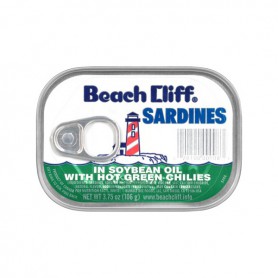 BEACHCLIFF SARDINE CHILI SOY OIL (3.75 OZ)